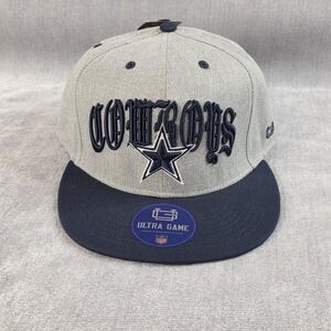 Dallas Cowboys Hat Flat Brim Adjustable Snapback NFL OSFA Gray And Navy NEW